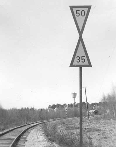 Signaler 1967 vid Nykarleby järnvägsstation.