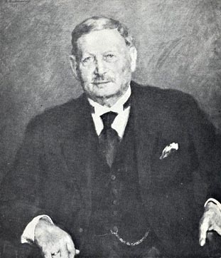 K. J. Hagfors. Oljemålning av H. Backmansson år 1938.