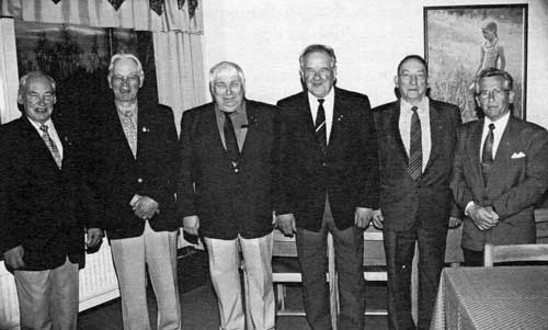 Bröder med 40-års medverkan i lionsarbetet, fem är klubbens kvarvarande chartermedlemmar. 