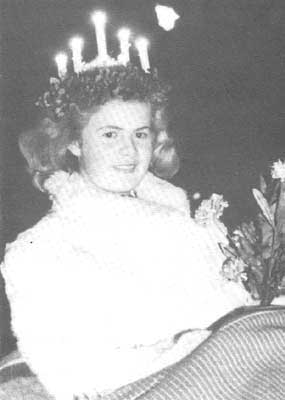 Ines Östman var NIK:s och Nykarlebys första Lucia. 1950 var det smått historiska årtalet och klubben ordnade under åtta år en alltid lika populär Luciafest. 