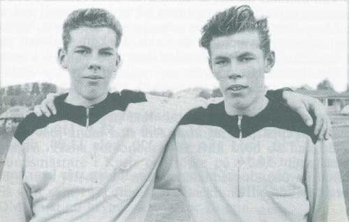 Tvillingbröderna Sten och Stig Haglund inledde sin löparkarriär i NIK. Stig (t. v.?) blev löpningen trogen och erövrade som veteran en rad fina mästerskap.