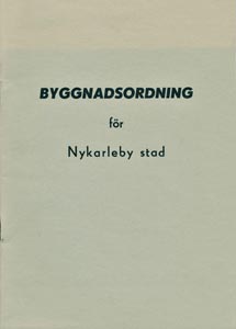 Nykarleby stads byggnadsordning av år 1922.