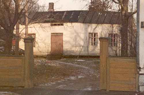 Sarlinska gårdshuset vid Borgaregatan där taket ramlade in.