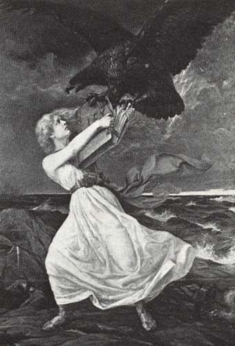 Eetu Istos berömda oljemålning ”Anfall” från 1899. Nationalmuseets samlingar i Helsingfors