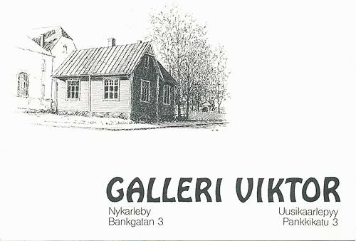 Galleri Viktor från nordväst på ett vernissagekort för Mona Udds utställning.