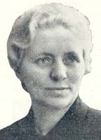 Lärarinnan Anna Bergman, ordförande i direktionen 1950—56.