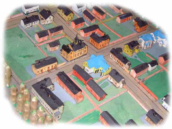 Detalj ur stadsmodellen av Joel Nilsson.