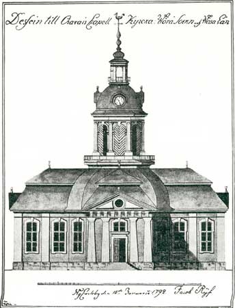 Jacob Rijfs förslag till Oravais kyrka.