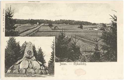Slagfältet och monumentet vid Juthas. BAksida.