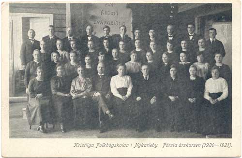 Kristliga folkhögskolans första årskurs (1920-1921).